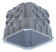 Junction casing, 115x115x100 mm - Agro/Kaiser flush-mounted junction box/connection box 9908.01