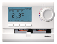 RAMSES 811 top2 - Digital clock thermostat with a low profile design for time-dependent monitoring and control of room temperature