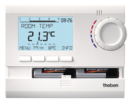 RAMSES 831 top2 - Digital clock thermostat with a low profile design for time-dependent monitoring and control of room temperature