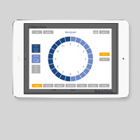 KNX-Visualisierung theServa: Raumtemperatur regeln